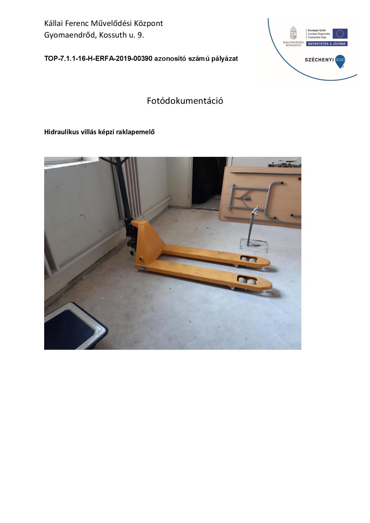 TOP-7.1.1-16-H-ERFA-2019-00390 - Kézműves sajtkészítés szakmai programhoz kapcsolódó infrastruktúra fejlesztése