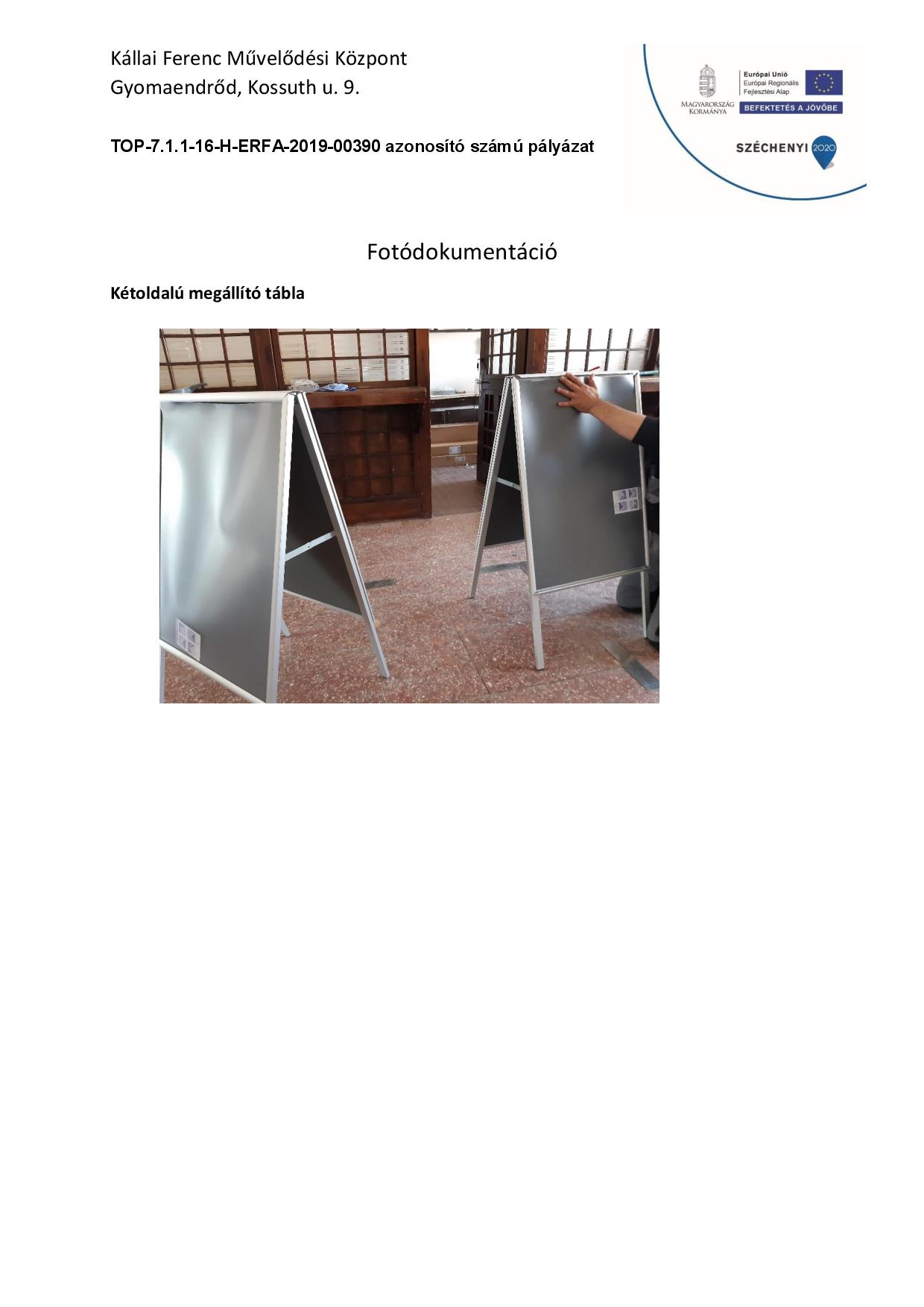 TOP-7.1.1-16-H-ERFA-2019-00390 - Kézműves sajtkészítés szakmai programhoz kapcsolódó infrastruktúra fejlesztése