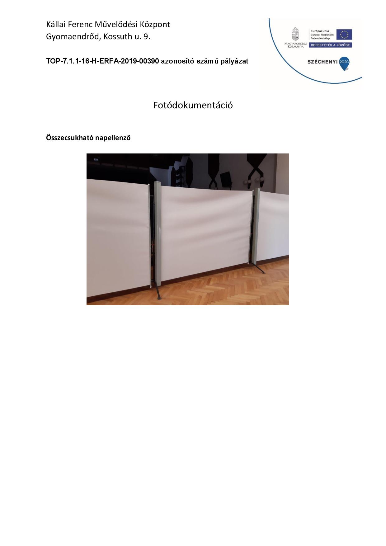 TOP-7.1.1-16-H-ERFA-2019-00390 - Kézműves sajtkészítés szakmai programhoz kapcsolódó infrastruktúra fejlesztése