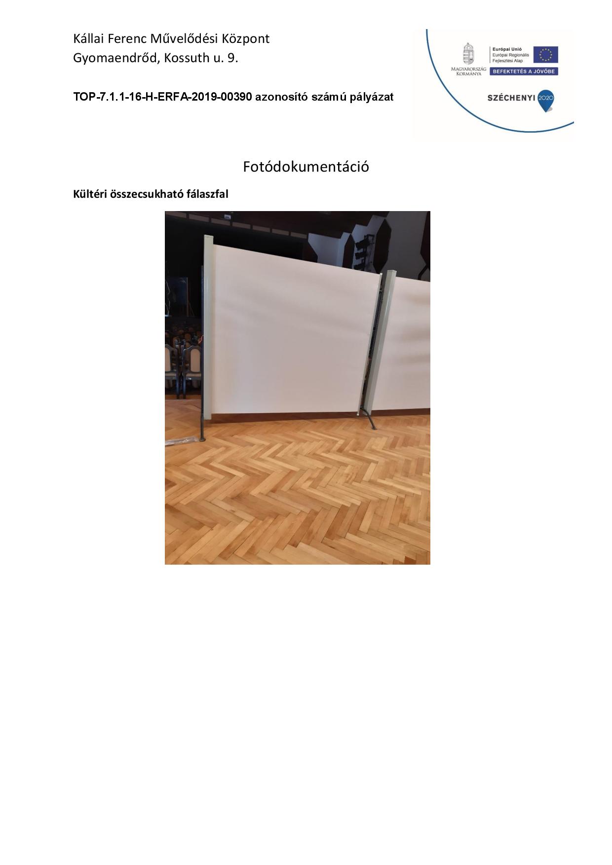 TOP-7.1.1-16-H-ERFA-2019-00390 - Kézműves sajtkészítés szakmai programhoz kapcsolódó infrastruktúra fejlesztése