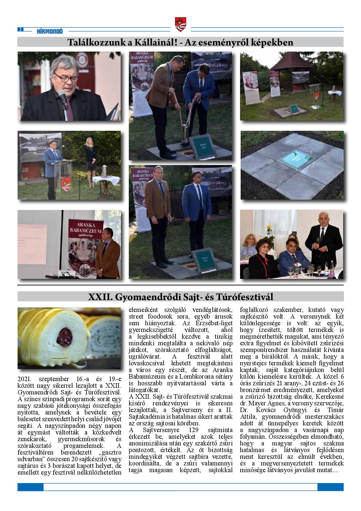 Kulturális Fesztiválok Kollégiuma - Kállai Napok 2021 című fesztivál megrendezése