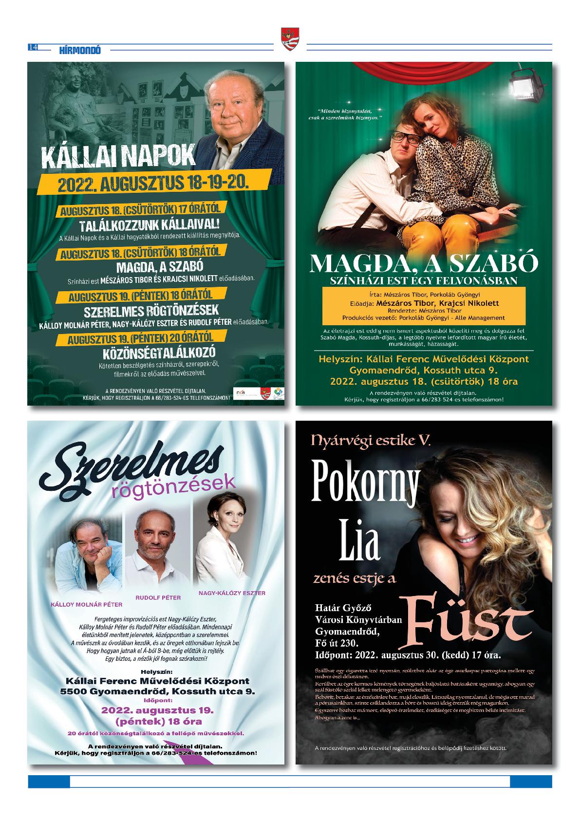 Kulturális Fesztiválok Kollégiuma - Kállai Napok 2021 című fesztivál megrendezése