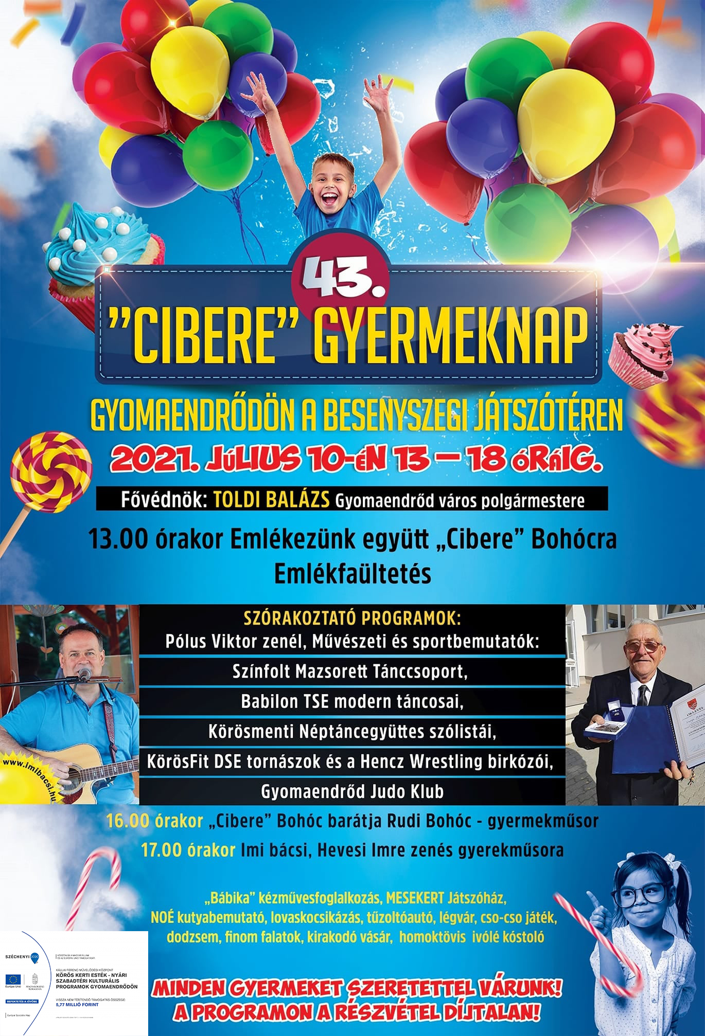 TOP-7.1.1-16-H-ESZA-2019-00499 - Körös Kerti Esték - Nyári szabadtéri kulturális programok Gyomaendrődön