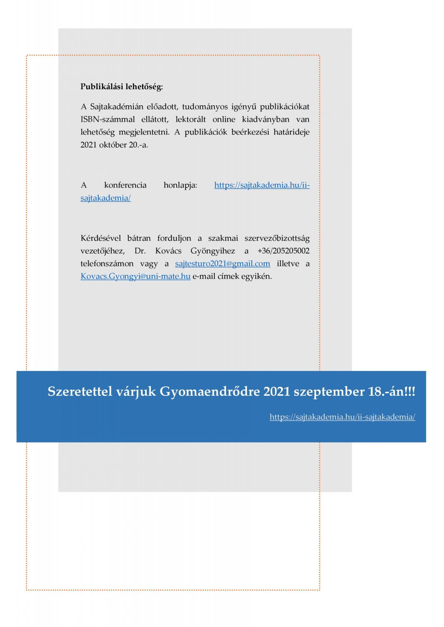 TOP-7.1.1-16-H-ESZA-2019-00500 - Gyomaendrődi Nemzetközi Sajt- és Túrófesztivál szakmai programja