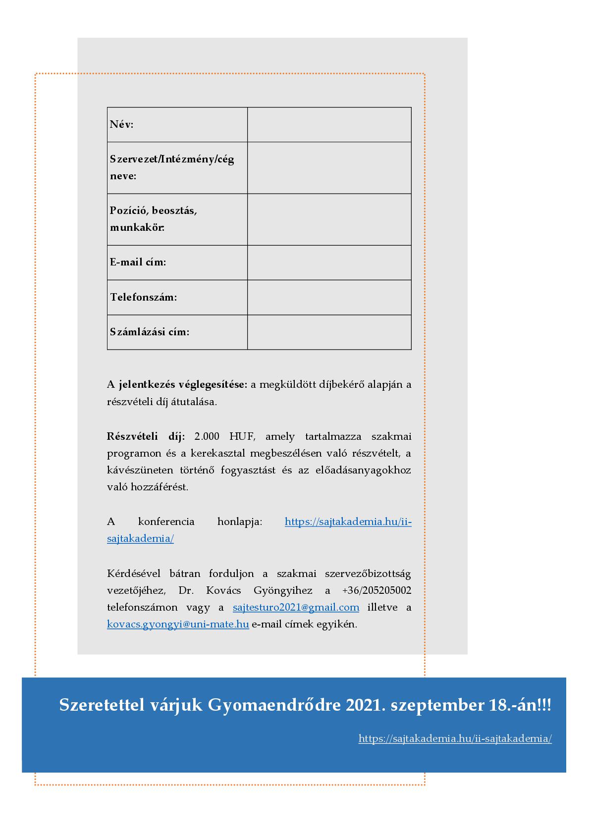 TOP-7.1.1-16-H-ESZA-2019-00500 - Gyomaendrődi Nemzetközi Sajt- és Túrófesztivál szakmai programja