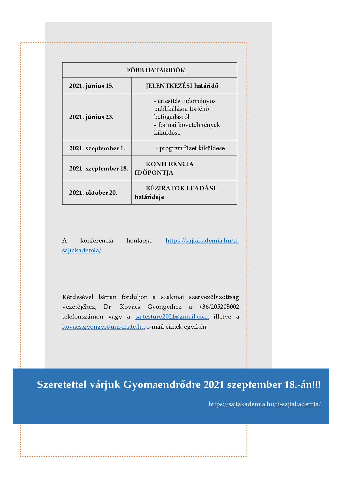 TOP-7.1.1-16-H-ESZA-2019-00500 - Gyomaendrődi Nemzetközi Sajt- és Túrófesztivál szakmai programja