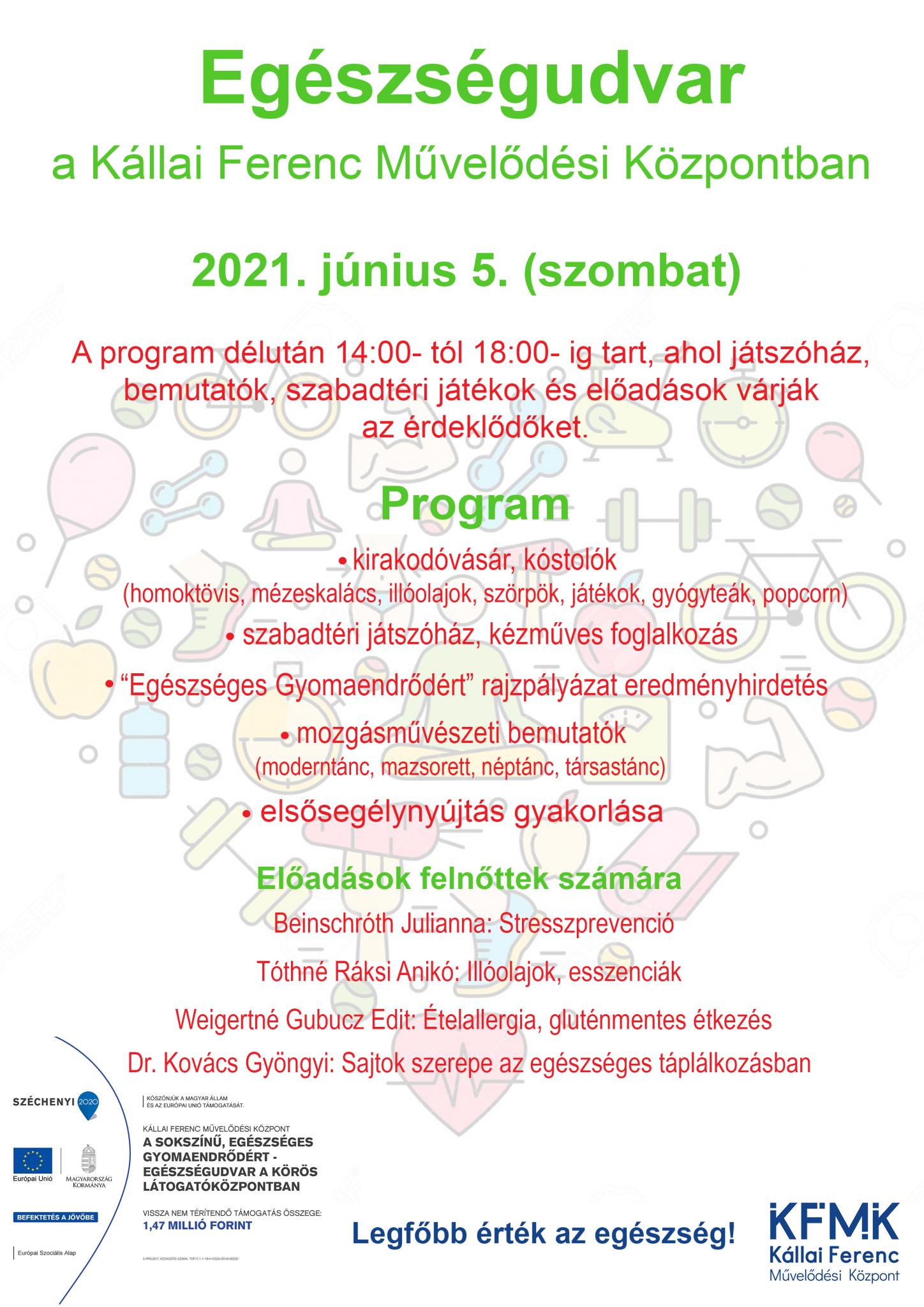 TOP-7.1.1-16-H-ESZA-2019--00222-A Sokszínű, Egészséges Gyomaendrődért - Egészségudvar a Körös Látogatóközpontban 