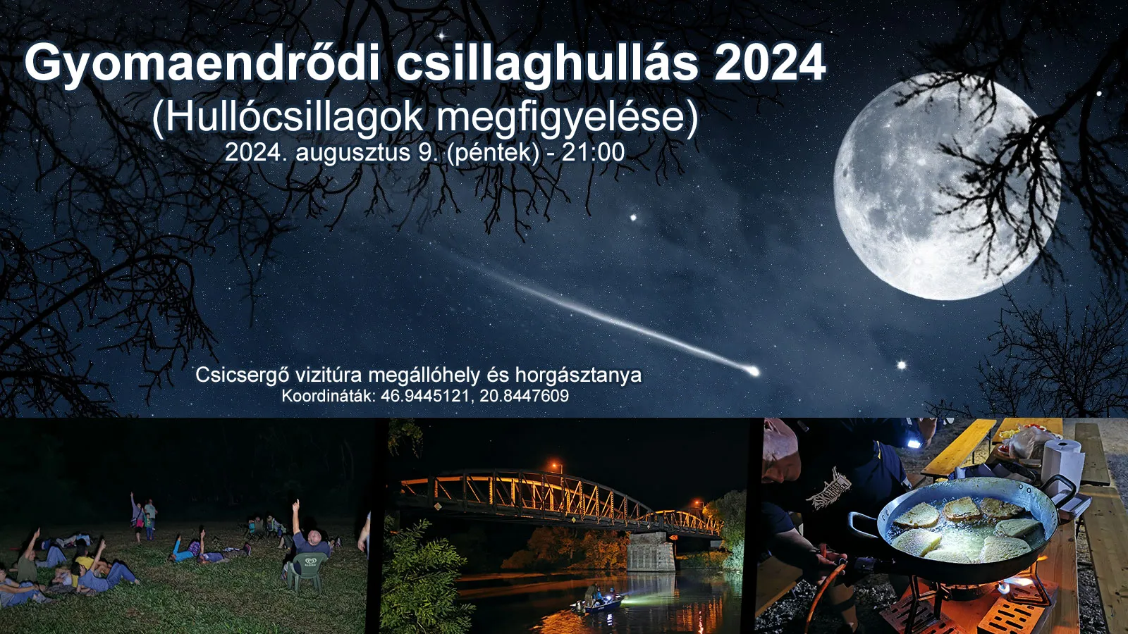 Gyomaendrődi csillaghullás 2024 (Hullócsillagok megfigyelése)